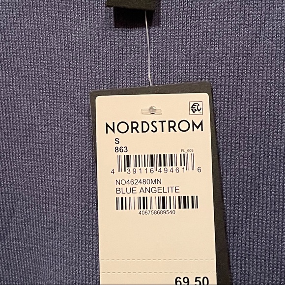 Mens Small Tech-Smart Thermo Crewneck Sweater in Blue Angelite NWT - Picture 7 of 11